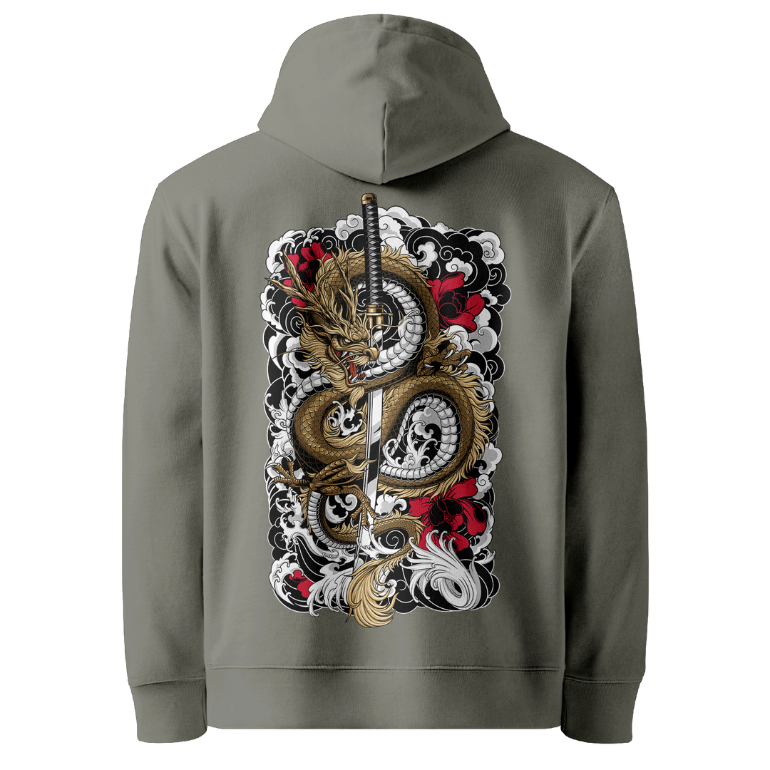 Tattoo-inspired graphic hoodie featuring original tattoo artwork. Premium heavyweight cotton for warmth and comfort.