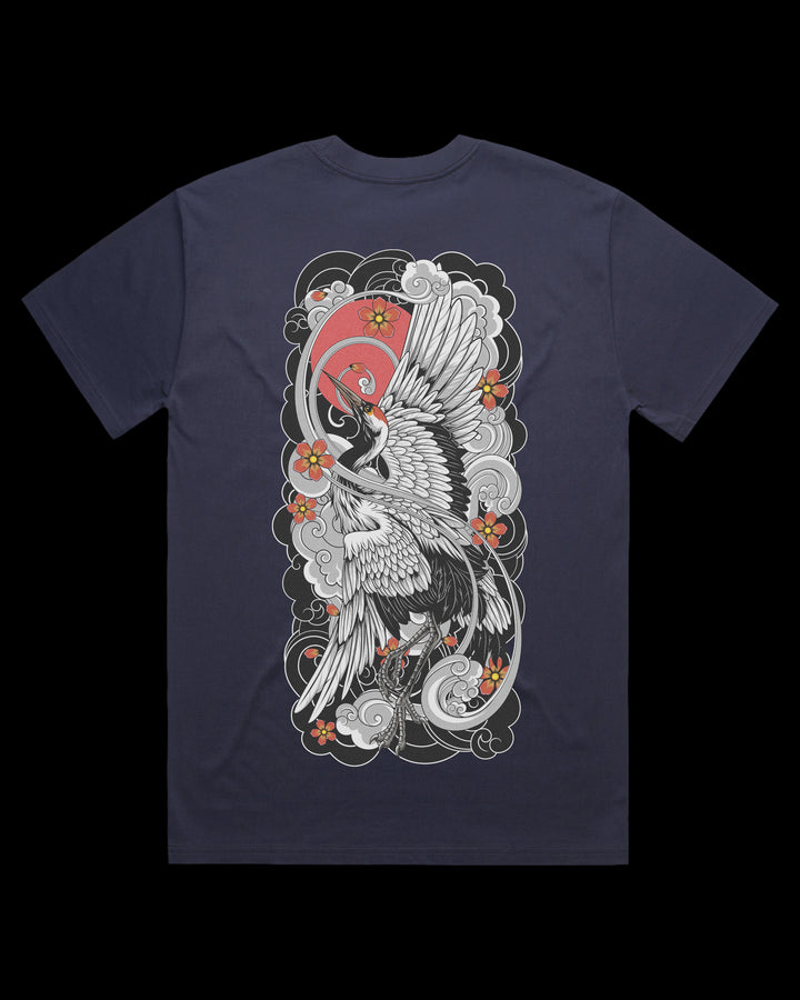 Boxy, Oversized 280gsm Heavyweight T-Shirt With Large Irezumi Inspired Back Print.