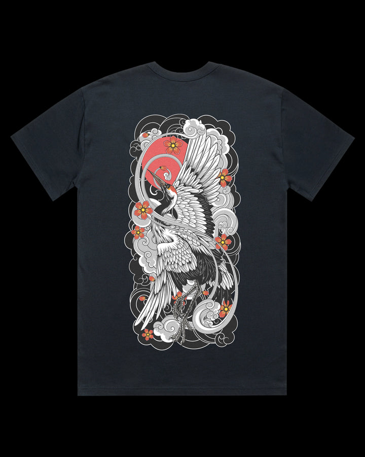 Boxy, Oversized 280gsm Heavyweight T-Shirt With Large Irezumi Inspired Back Print.