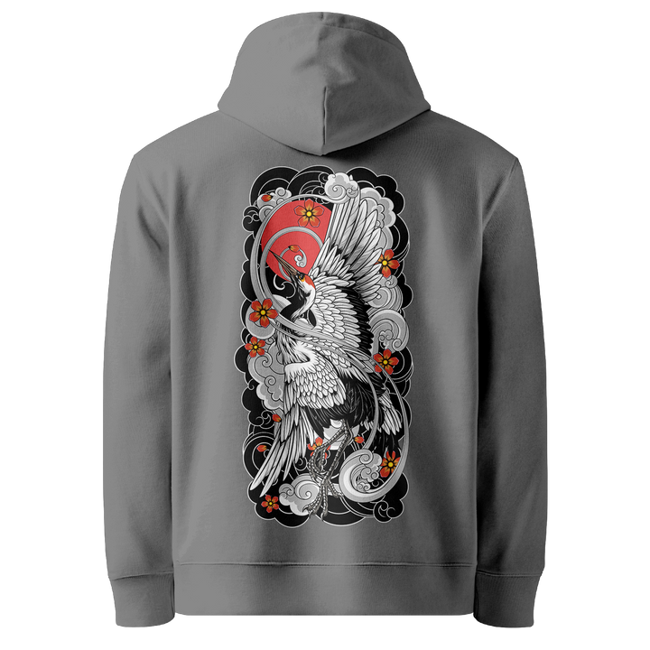 Ascending Crane Anthracite Hoodie