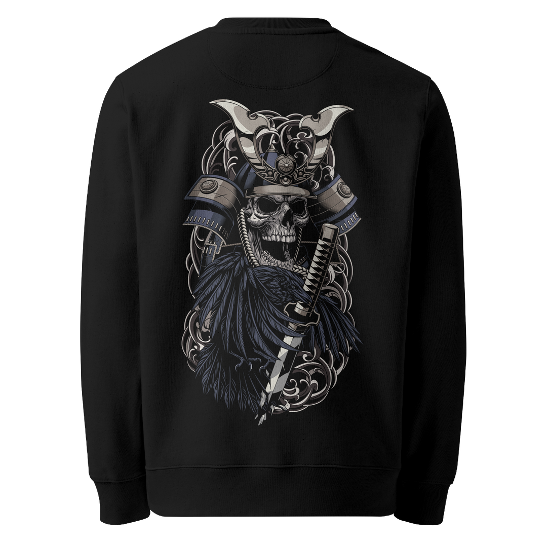 Crows of War Graphic Tattoo Sweatshirt - Black