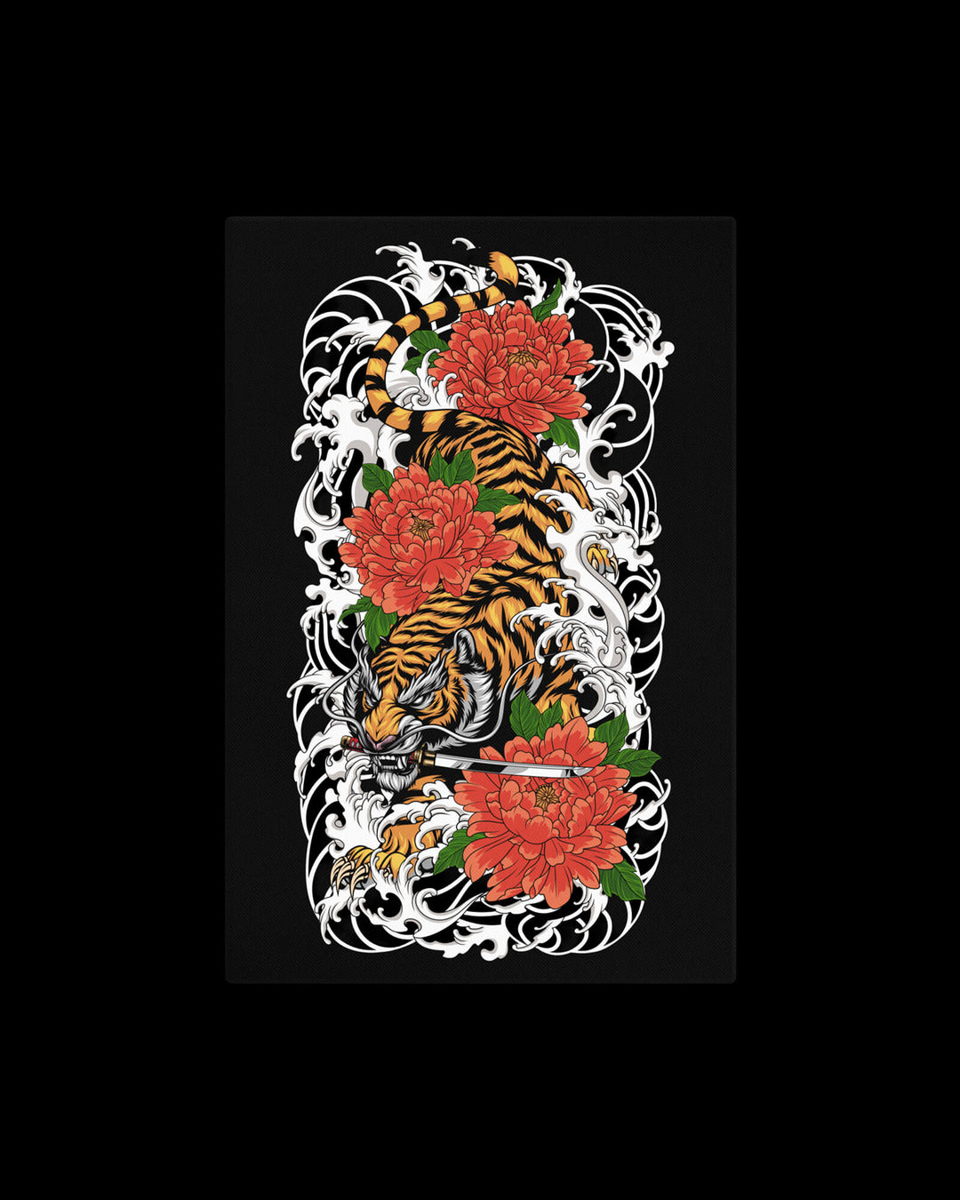 descending tiger wall canvas