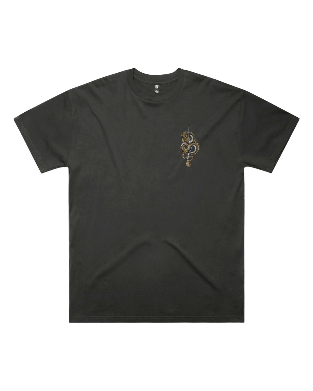 Oversized-fit t-shirt, Dragon Fury print - Coal