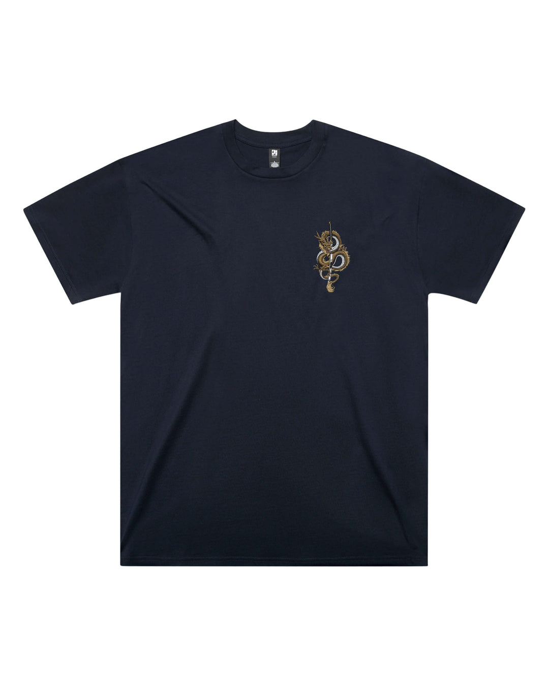 Oversized-fit t-shirt, Dragon Fury print - Navy