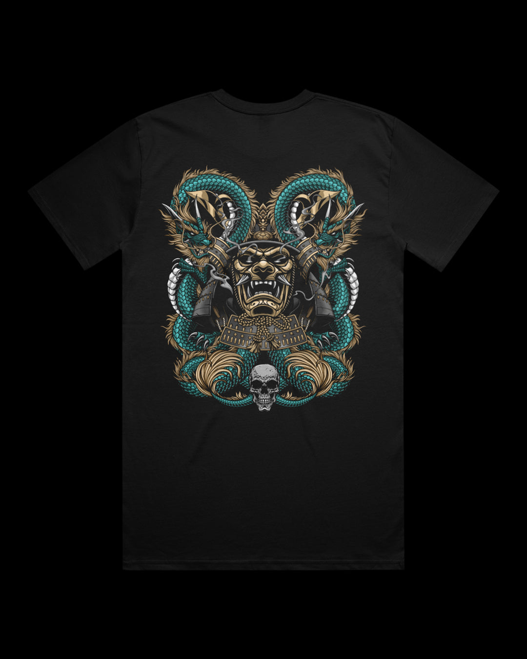 T-shirt featuring Japanese Irezumi-style artwork — Dragons Embraced Relaxed Tee