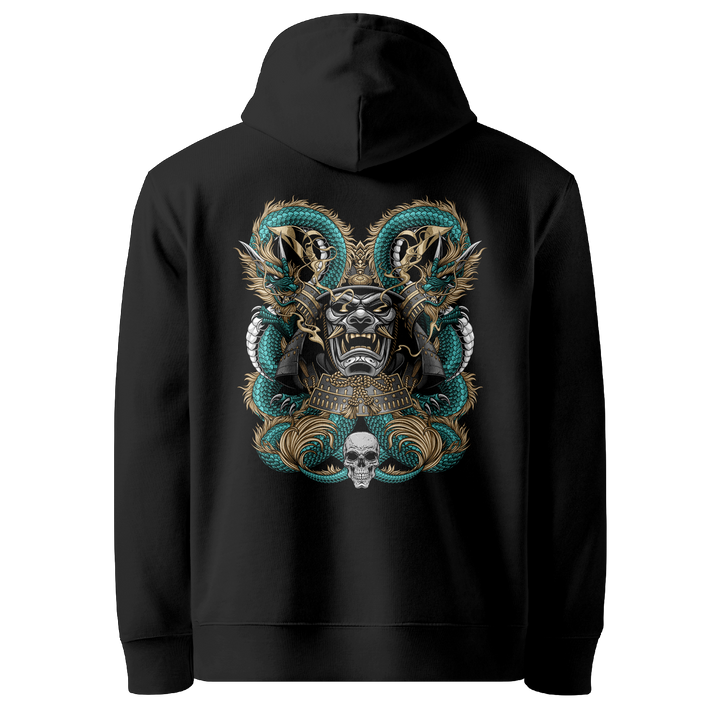 Dragons Embrace Tattoo Hoodie - Black