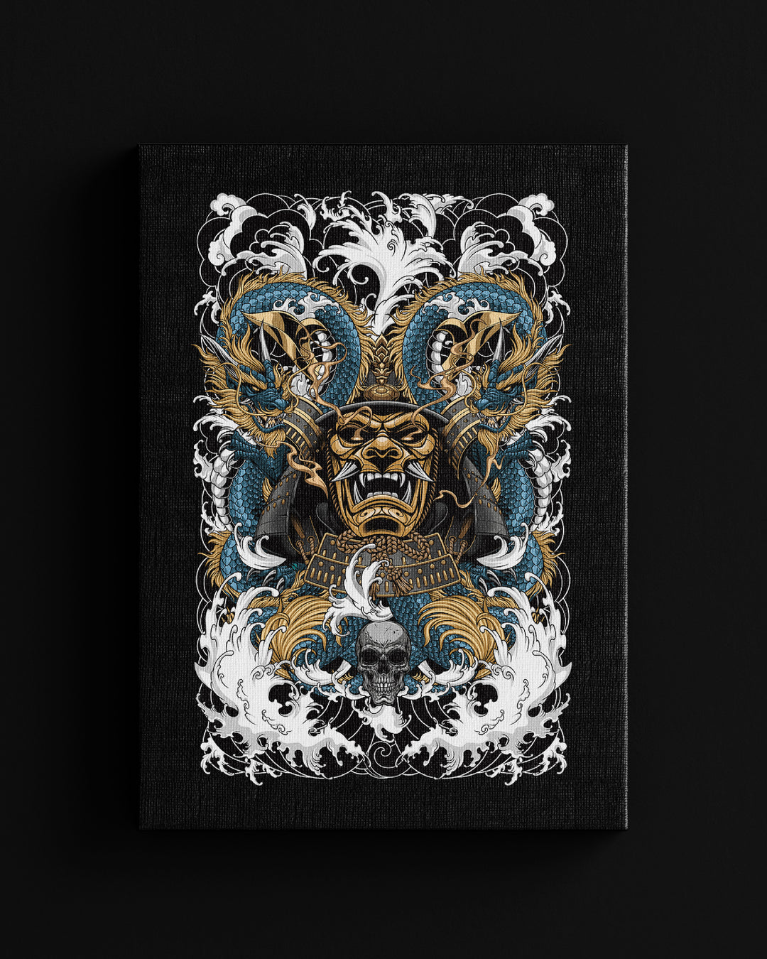 irezumi inspired samurai canvas