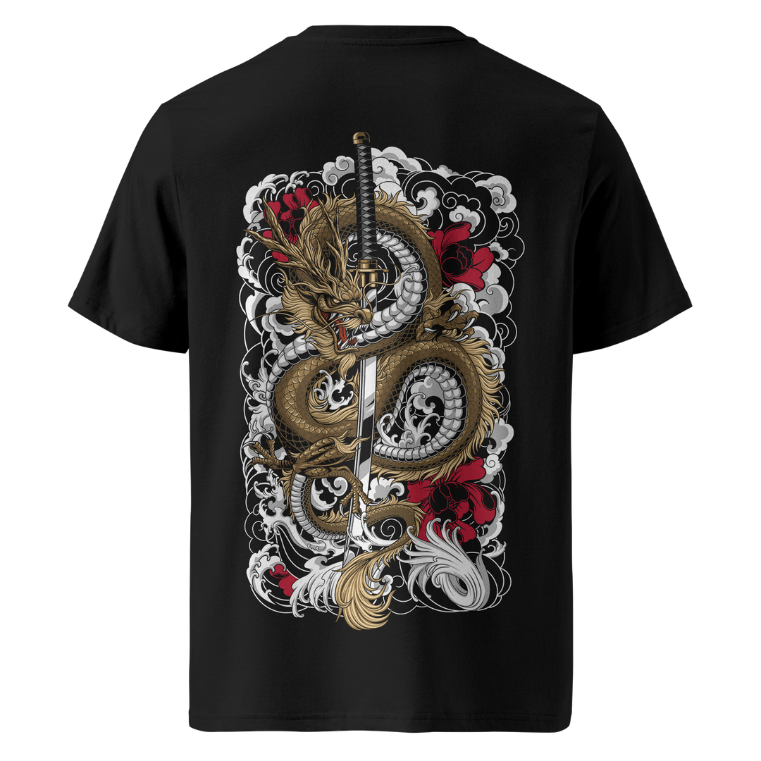 Clouded Dragon Tattoo Tee – Black Heavyweight