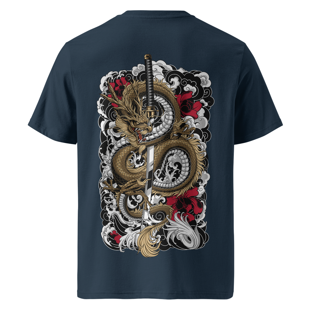 Clouded Dragon Tattoo Tee – Navy Midweight