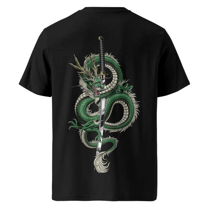 Emerald Dragons Fury Black Heavyweight Tee