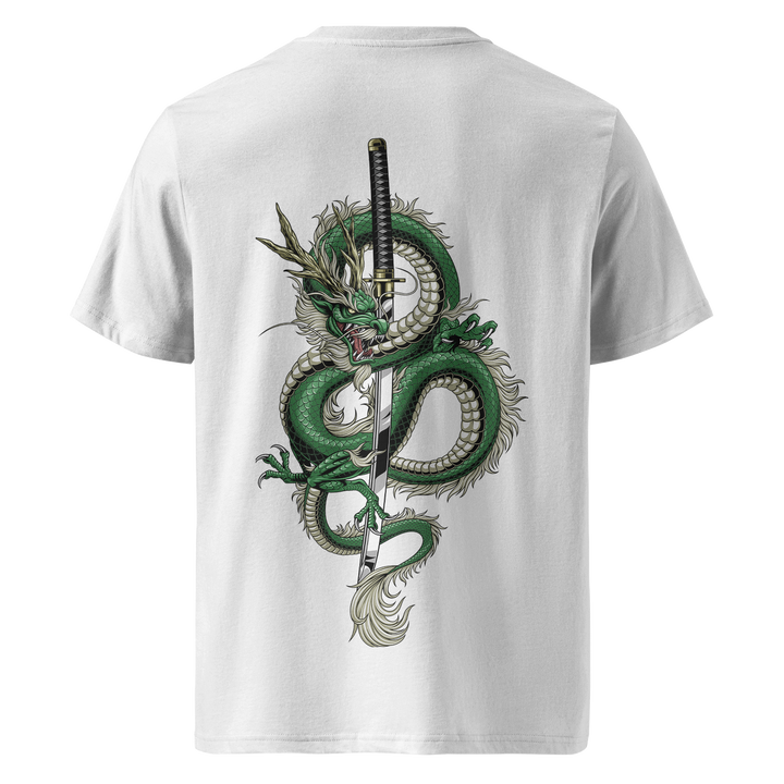 Emerald Dragons Fury Tattoo Tee – White Heavyweight