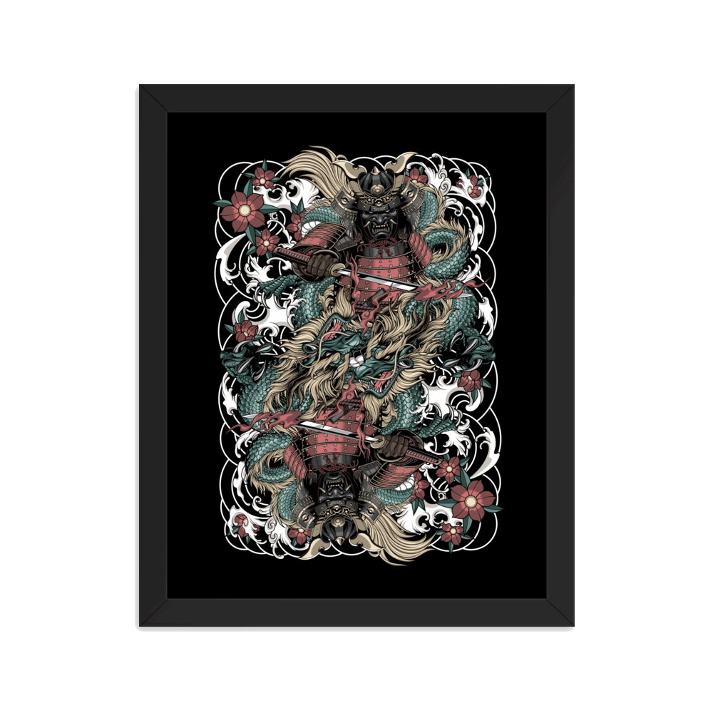 Clouded Ronin Card Shaper Framed Poster