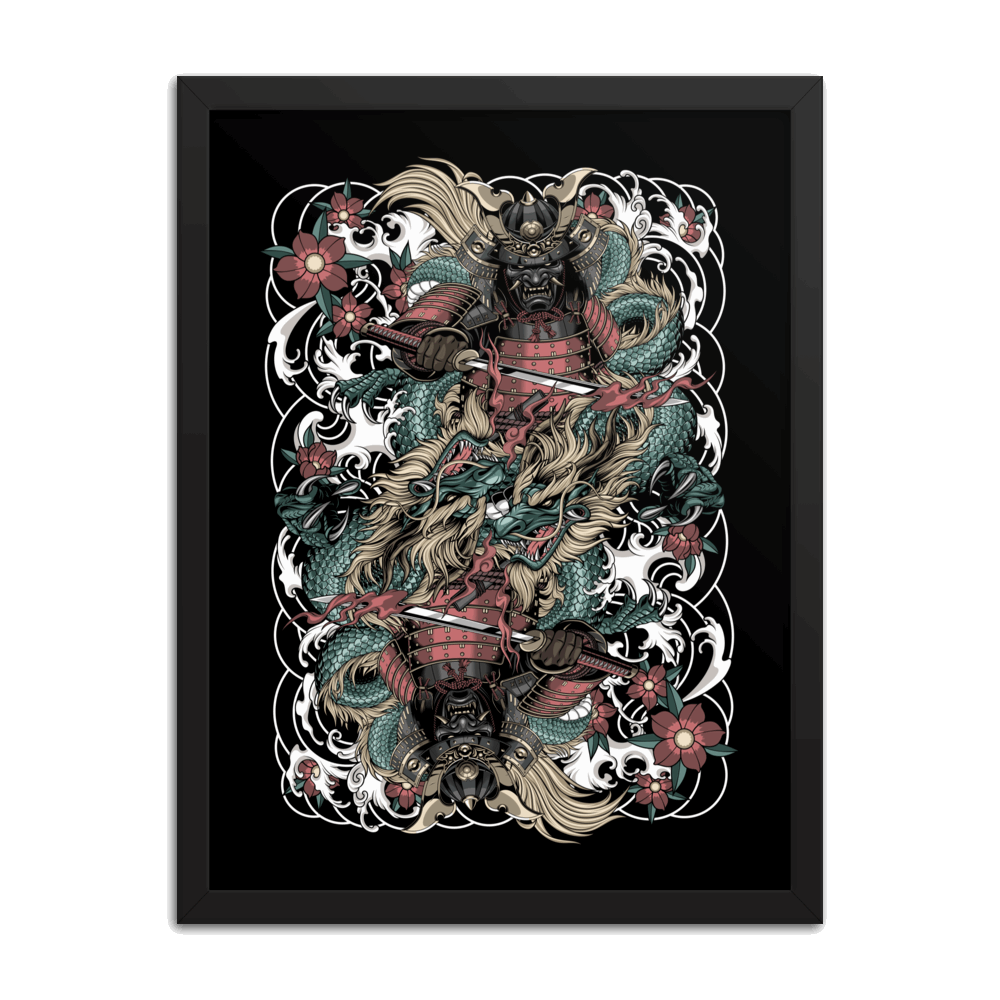 Clouded Ronin Card Shaper Framed Poster