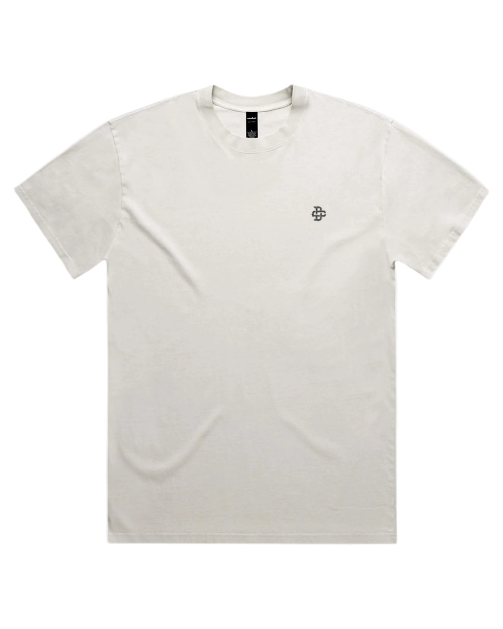 Bone t-shirt with a small logo on a white background