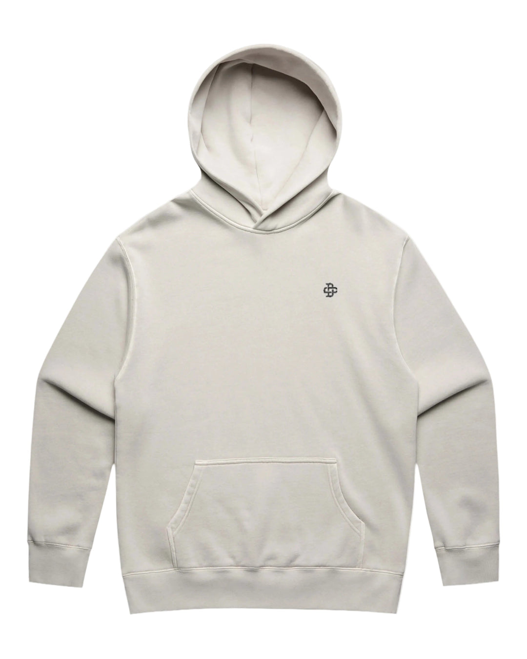 Front view of Vintage Graphic Hoodie – Irezumi Crane in Faded Bone