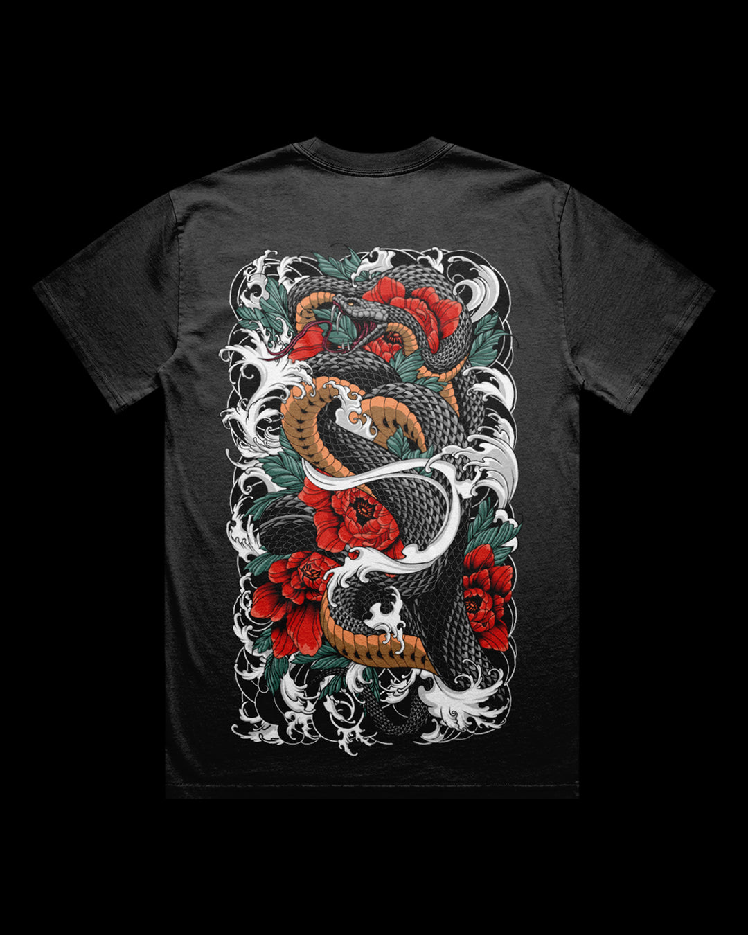 Irezumi Snake Faded T-Shirt