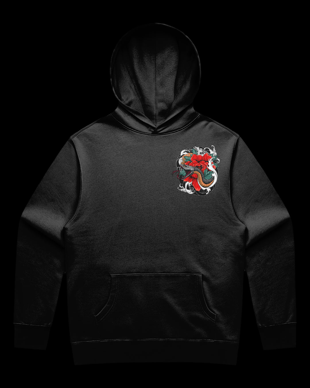 Serpents Bloom Relaxed Faded Hoodie
