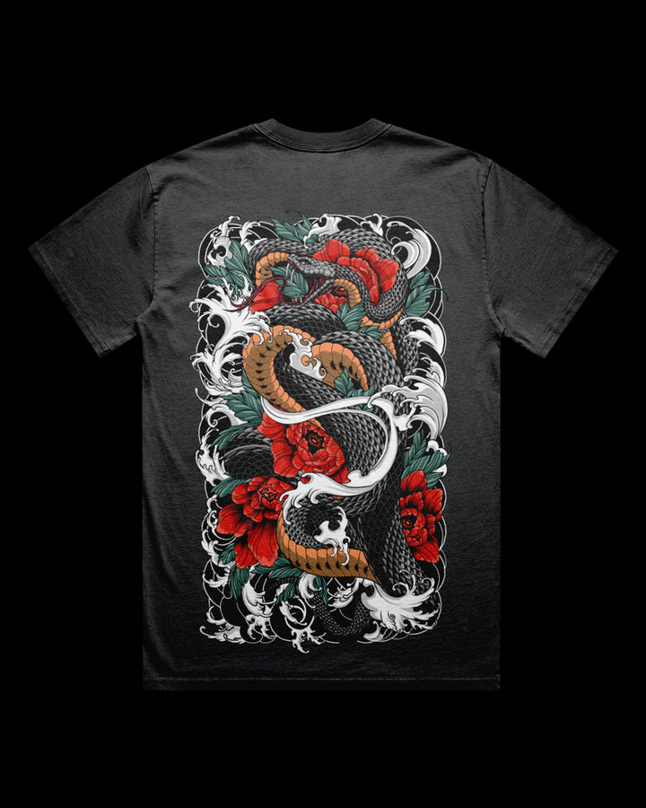 Irezumi Snake Faded T-Shirt