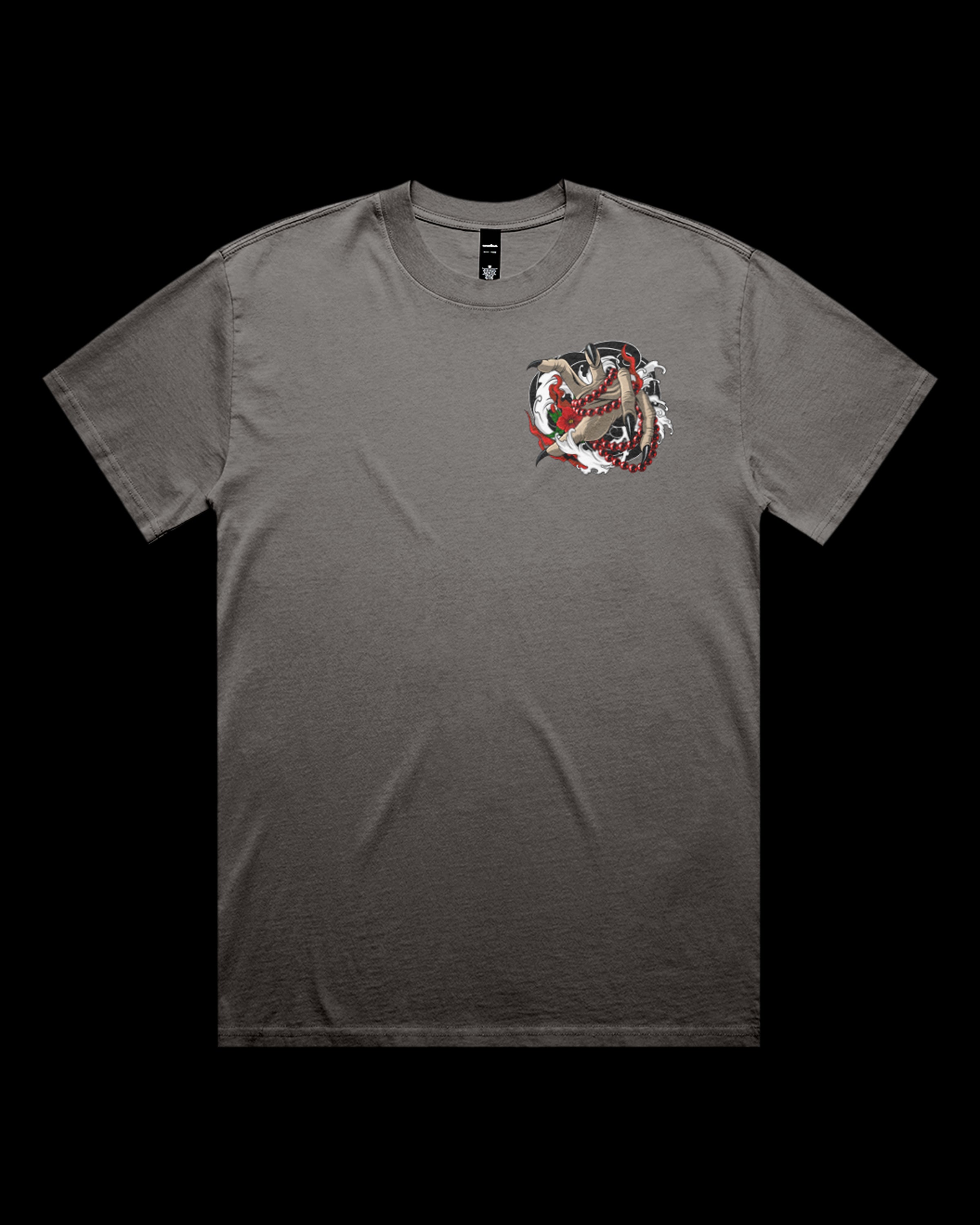 Mens Faded Boxy Fit T-Shirts with Japanese Tattoo Influence