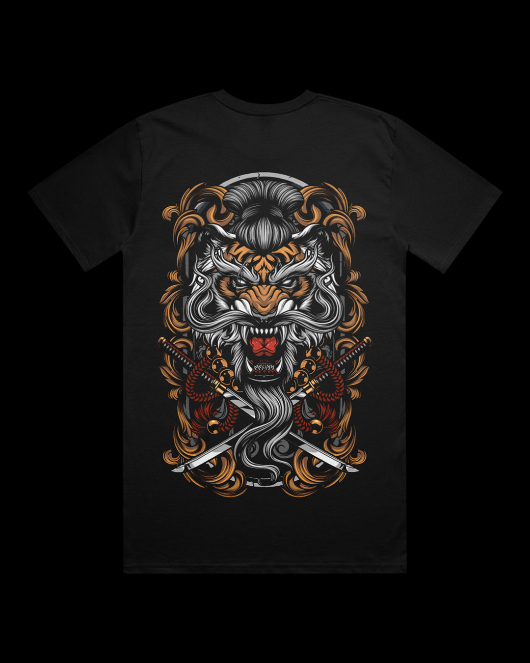 T-shirt featuring Japanese Irezumi-style artwork — Fangs of Fury Relaxed Tee