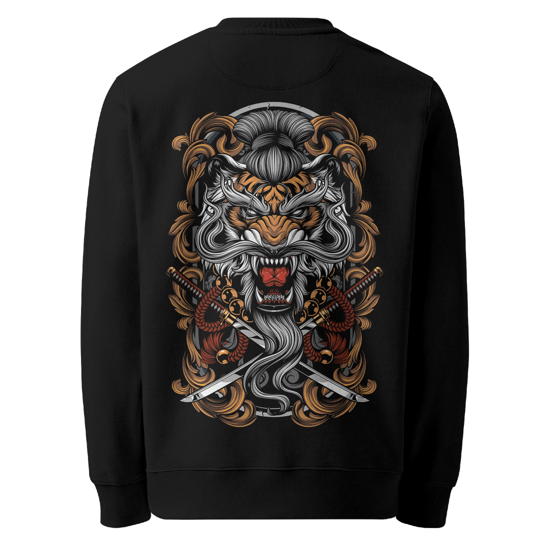 Fangs of Fury Graphic Tattoo Sweatshirt - Black