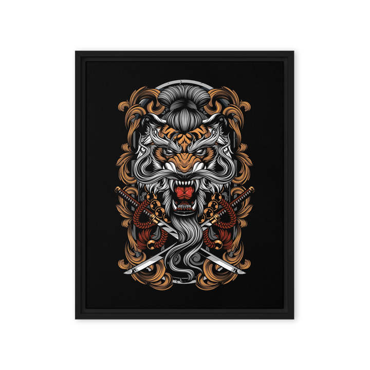 Takeshi's Tiger Framed Canvas