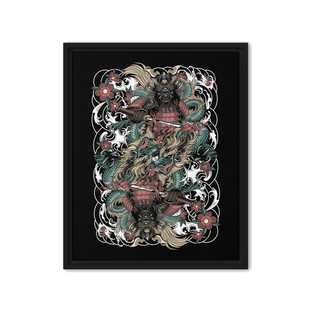 Clouded Ronin Card Shaper Framed Canvas