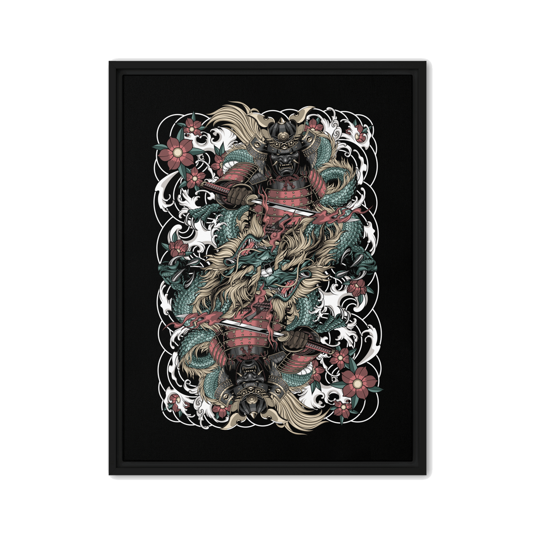 Clouded Ronin Card Shaper Framed Canvas