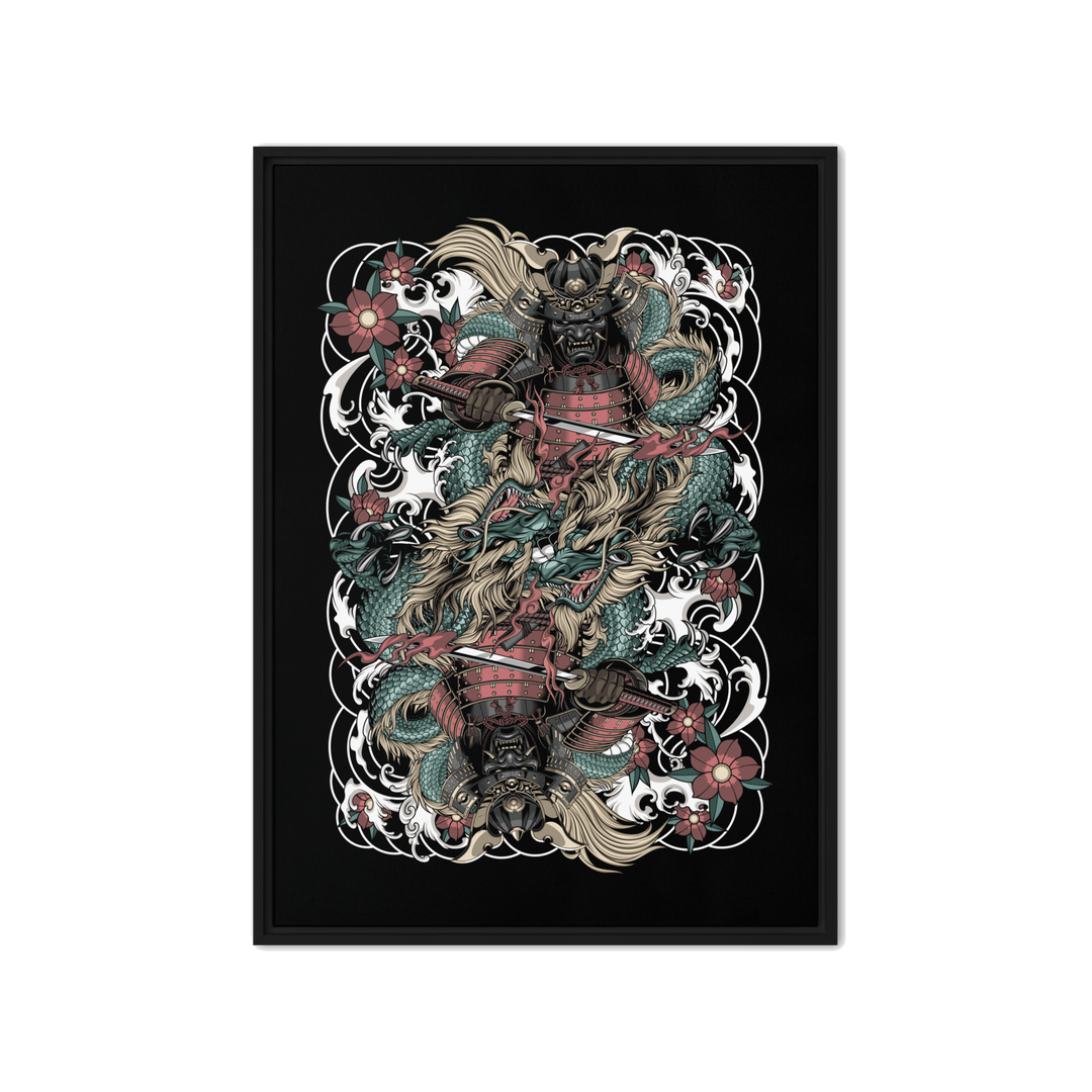 Clouded Ronin Card Shaper Framed Canvas