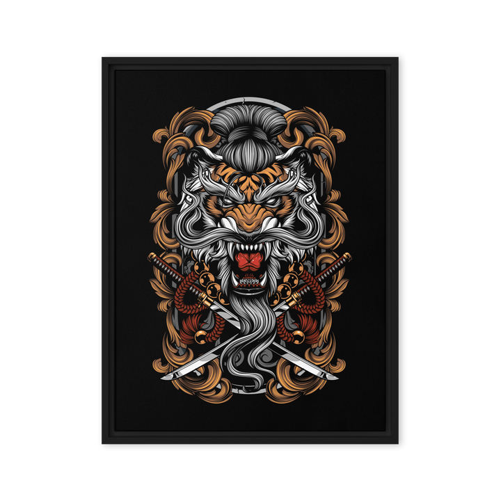 Takeshi's Tiger Framed Canvas