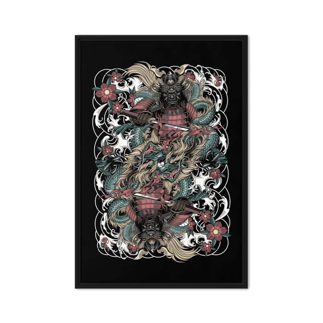 Clouded Ronin Card Shaper Framed Canvas