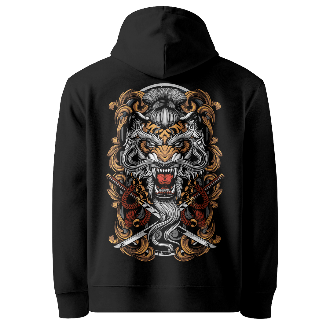 Tattoo-inspired graphic hoodie featuring original tattoo artwork. Premium heavyweight cotton for warmth and comfort.