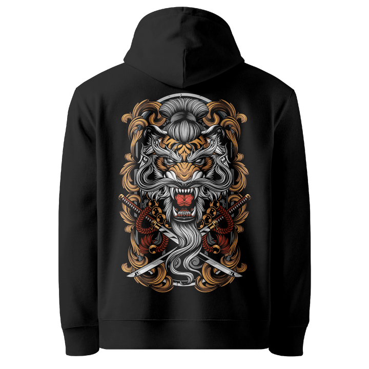 Fangs of Fury Tattoo Hoodie - Black