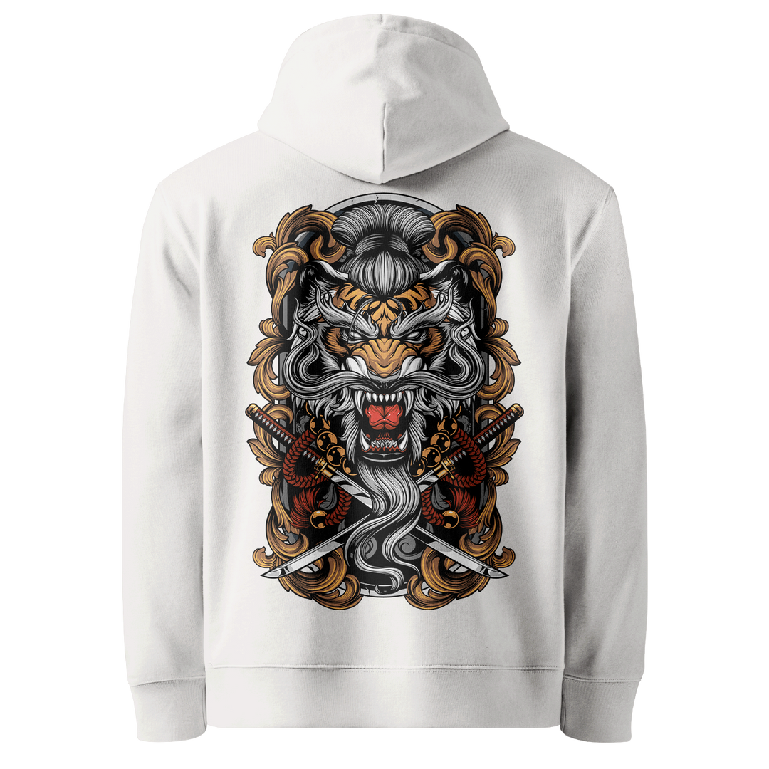 Fangs of Fury Tattoo Hoodie - White