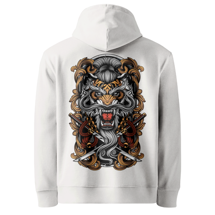 Fangs of Fury Tattoo Hoodie - White