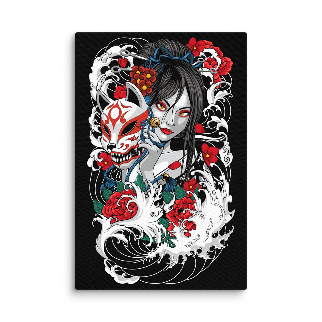 geisha-kitsune-canvas-40x60-Product mockup