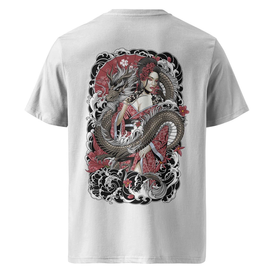 Scarlet Geisha Tattoo Tee – White Midweight