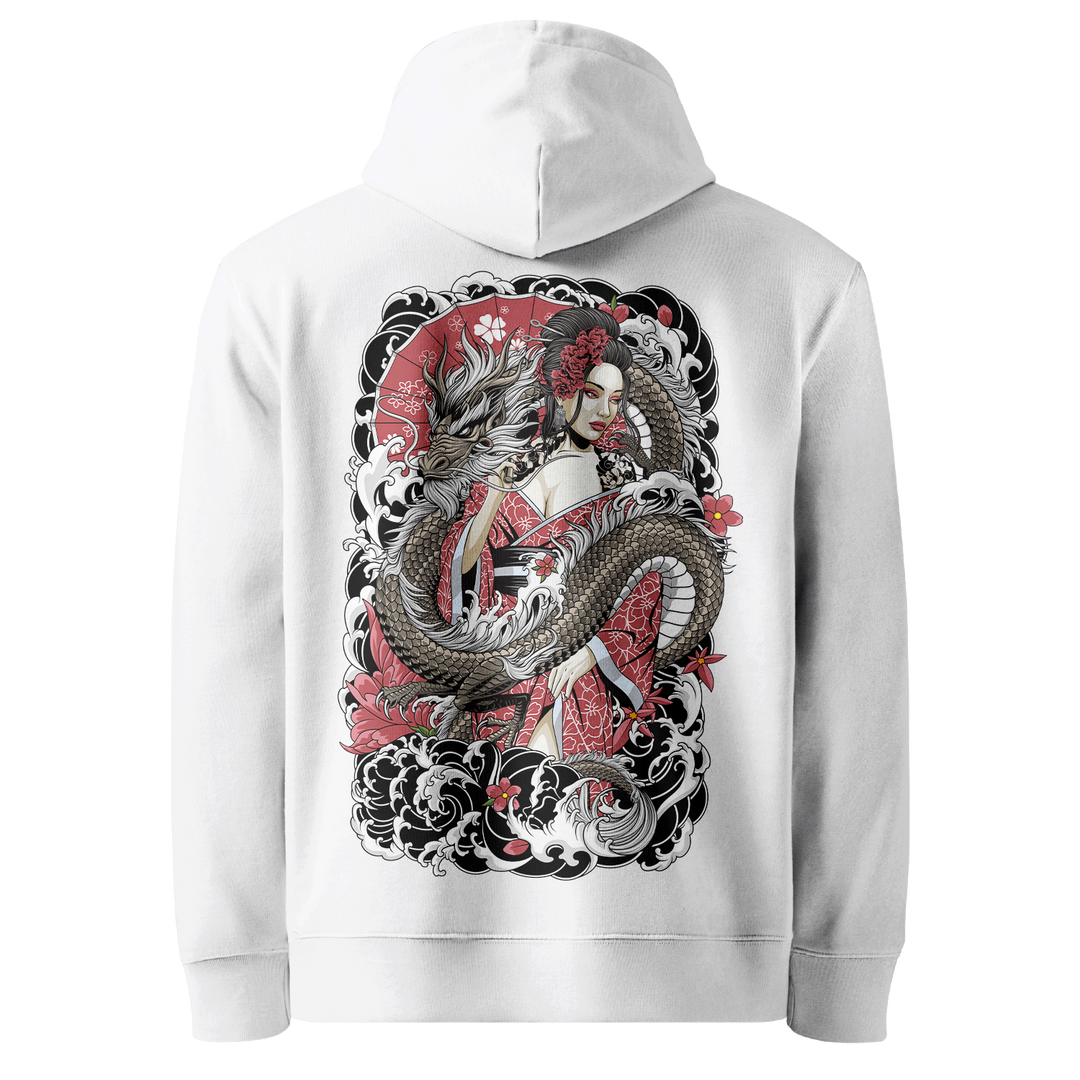 Tattoo-inspired graphic hoodie featuring original tattoo artwork. Premium heavyweight cotton for warmth and comfort.