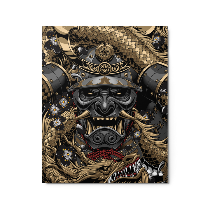 Samurai Embraced Metal Print