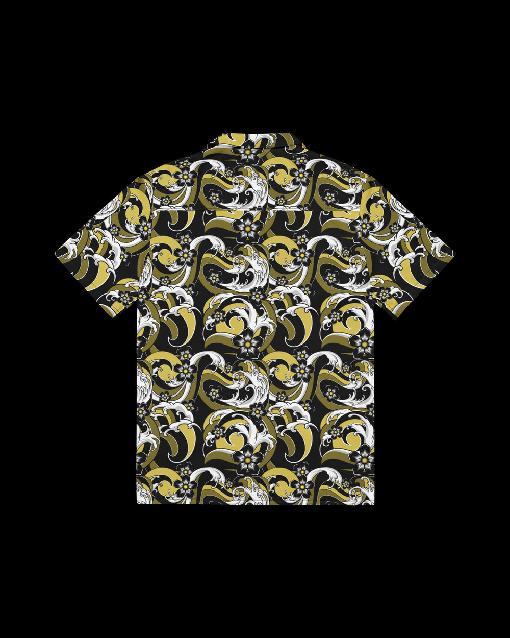open collar shirt with a floral pattern
