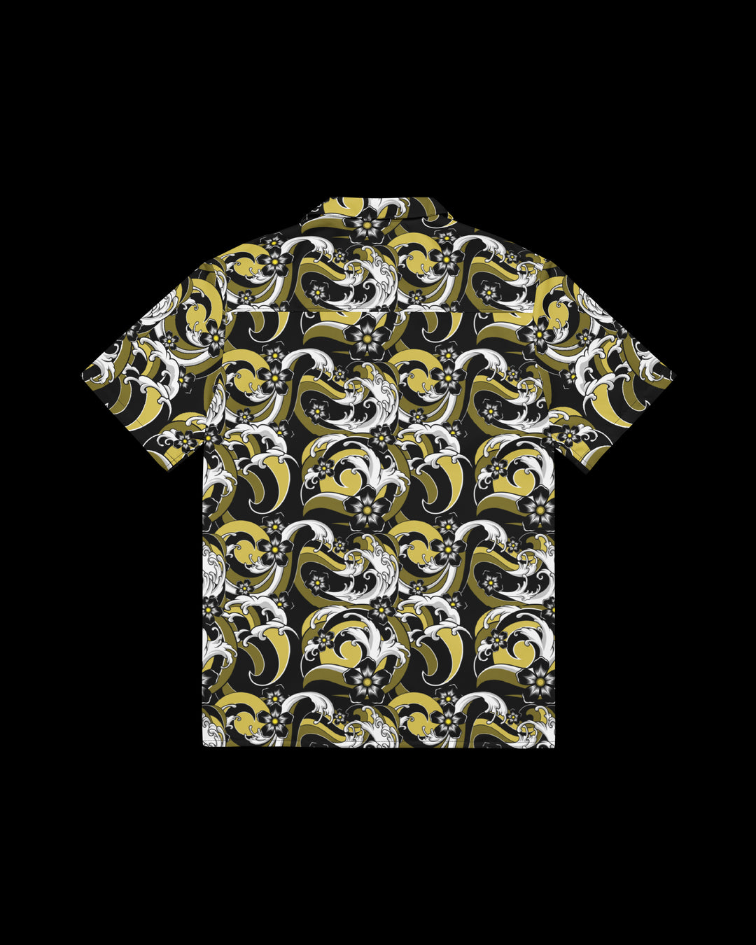 open collar shirt with a floral pattern