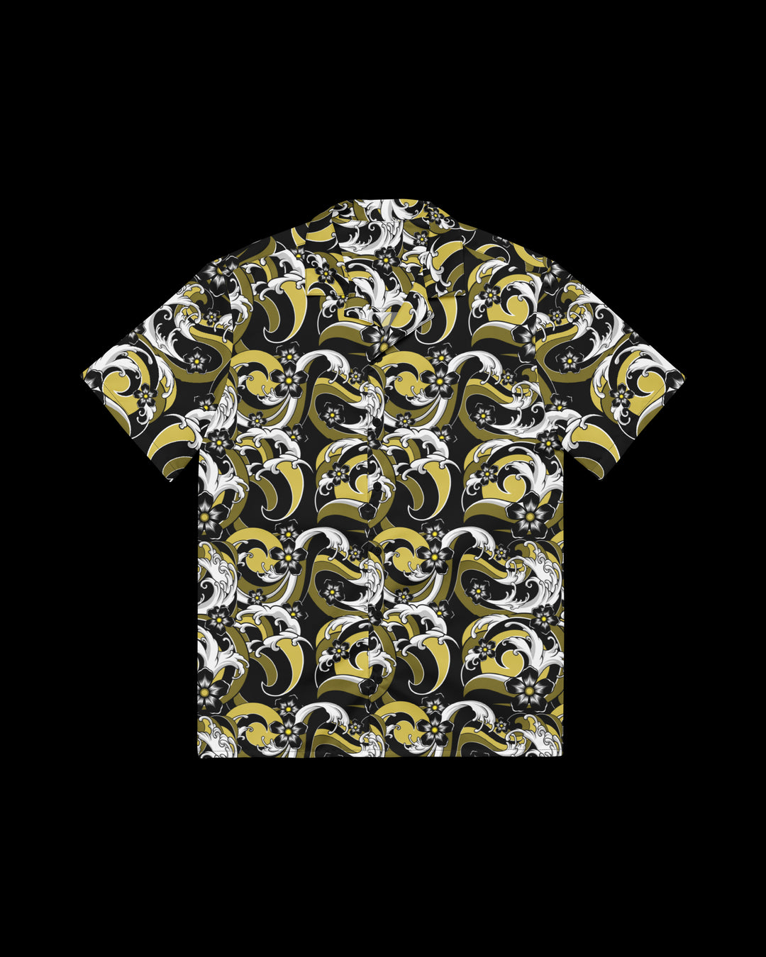 open collar shirt with a floral pattern