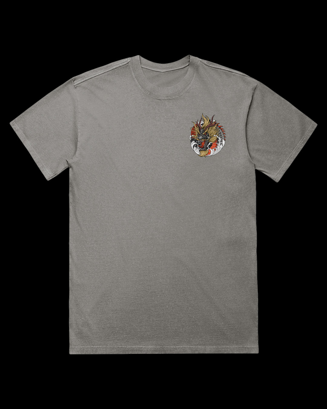 Black Dragon Acid Wash Graphic T-Shirt