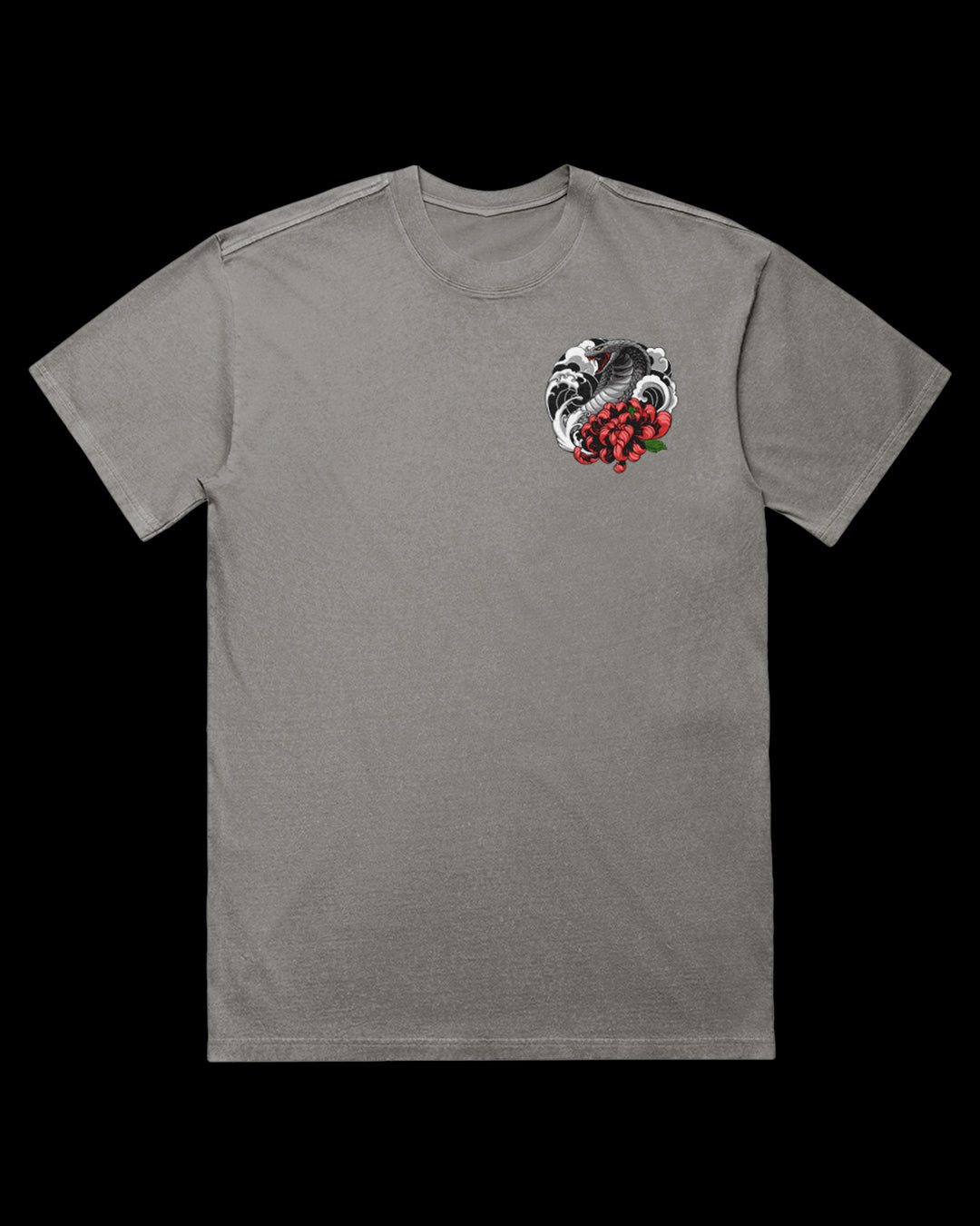 The Hannya Snake Acid Wash graphic T-Shirt