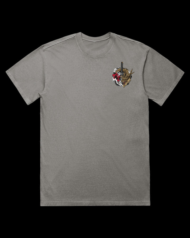 Clouded Dragon Acid Wash Graphic T-Shirt
