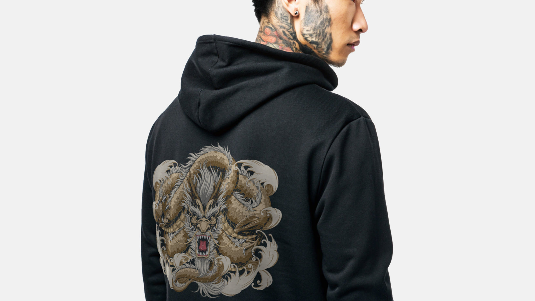 Hoodie Collection with Irezumi-inspired Japanese tattoo art on premium organic cotton hoodies