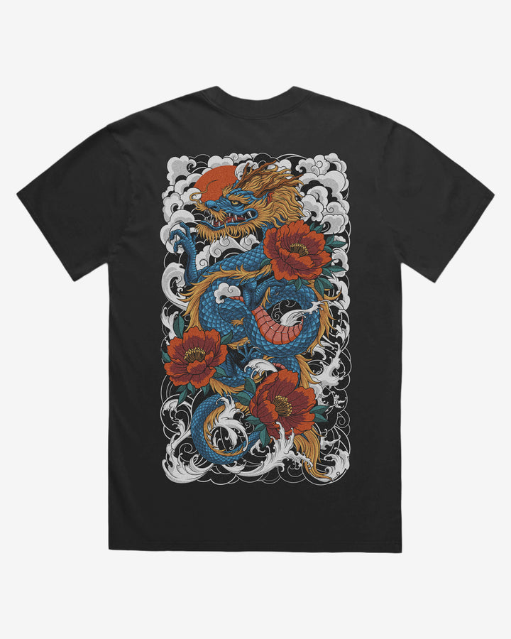 Faded 240GSM Irezumi T-Shirt — Dragon Back Print