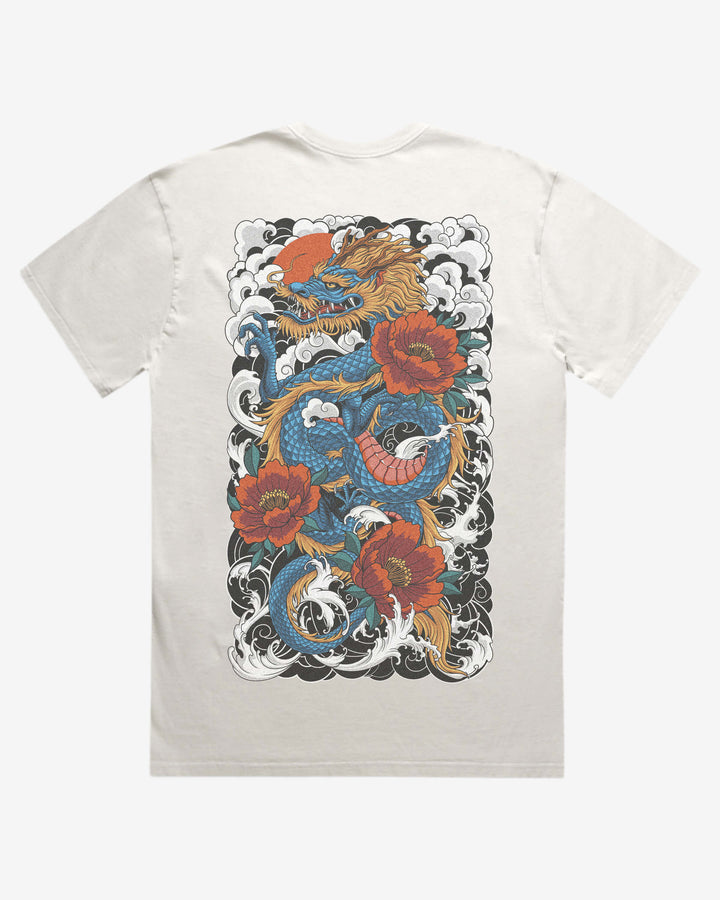 Faded 240GSM Irezumi T-Shirt — Dragon Back Print