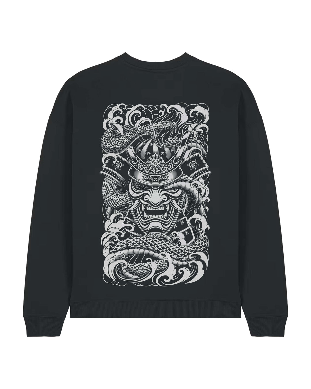 Irezumi Samurai black oversized sweatshirt