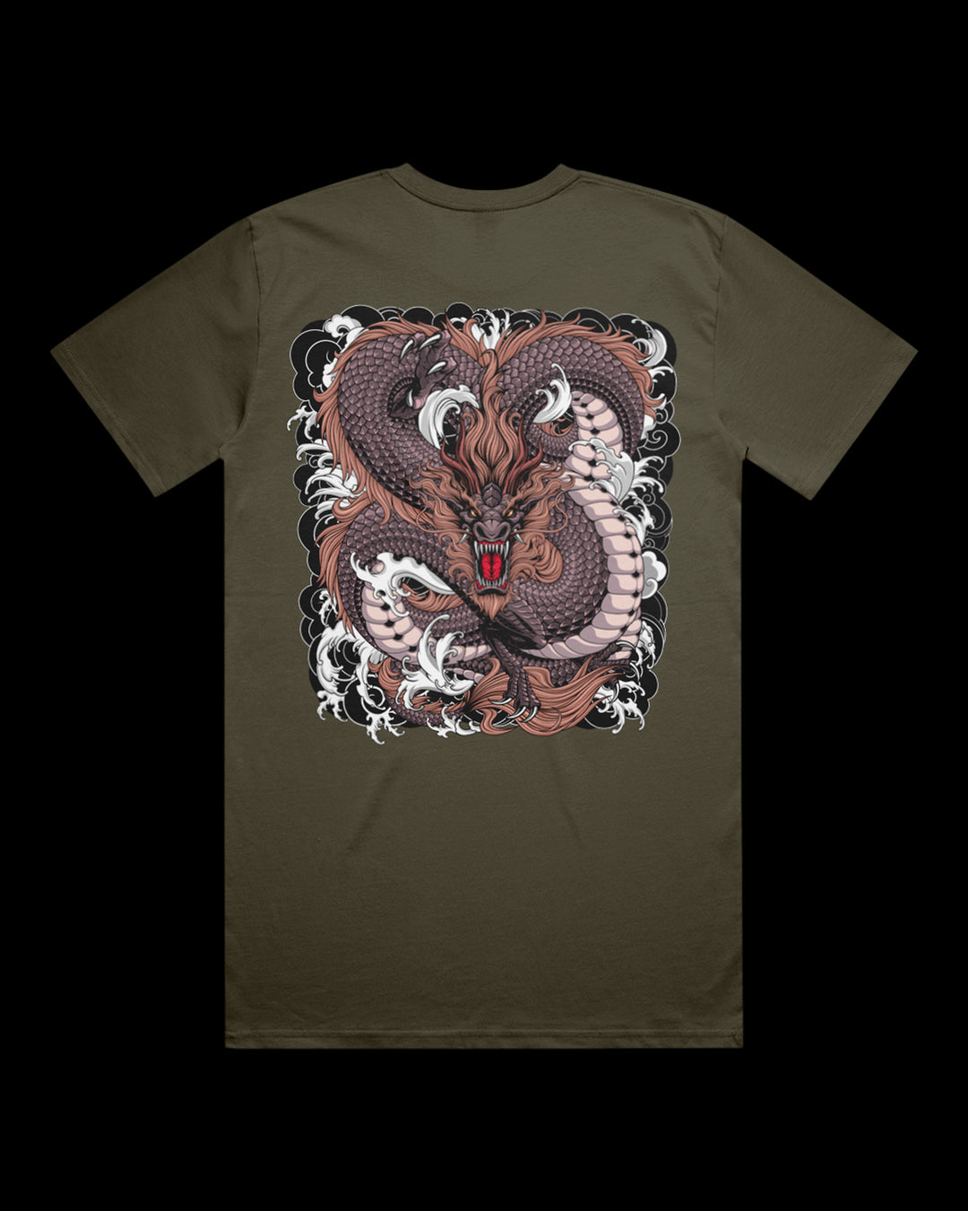 T-shirt featuring Japanese Irezumi-style artwork — Irezumi Dragon Relaxed Tee